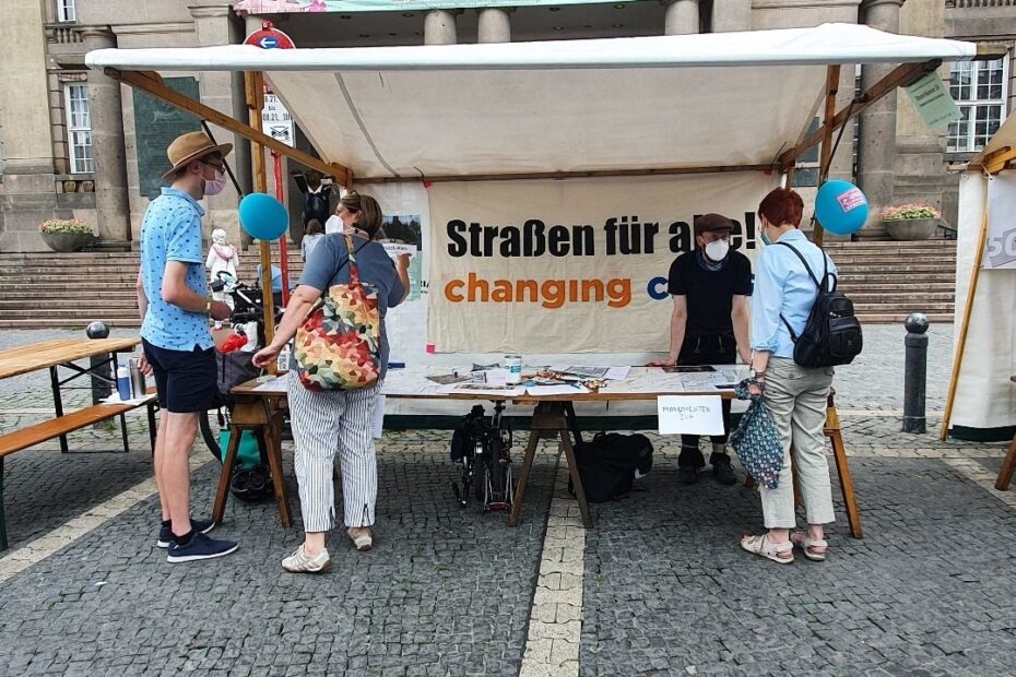 Kiezblock-Stand auf dem Nachbarschaftsfest 2021