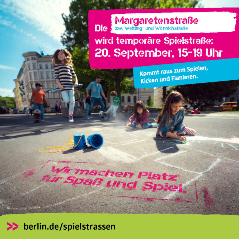 Margaretenstraße wird am 20. September zur Spielstraße