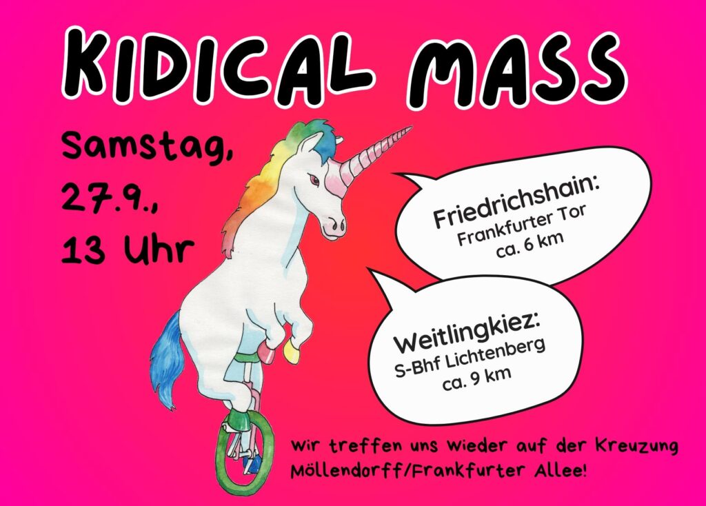 Kidical Mass „Schulwegsicherheit im Weitlingkiez“