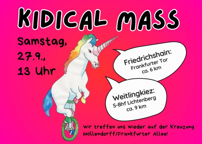 Kidical Mass „Schulwegsicherheit im Weitlingkiez“