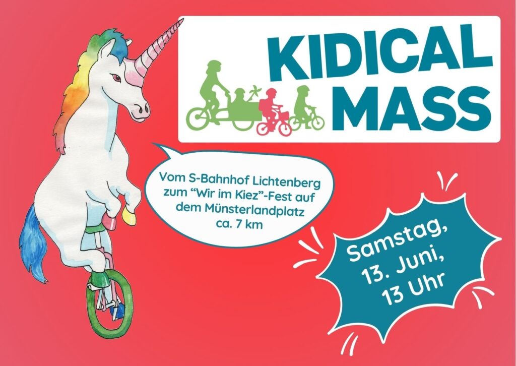 Kidical Mass: Wir im Kiez radeln für Verkehrsberuhigung