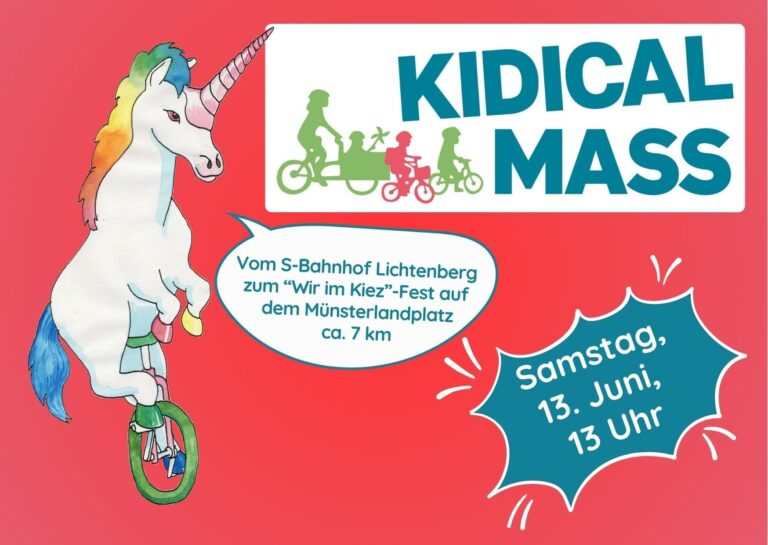 Kidical Mass: Wir im Kiez radeln für Verkehrsberuhigung